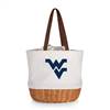 West Virginia Mountaineers Canvas and Willow Basket Tote