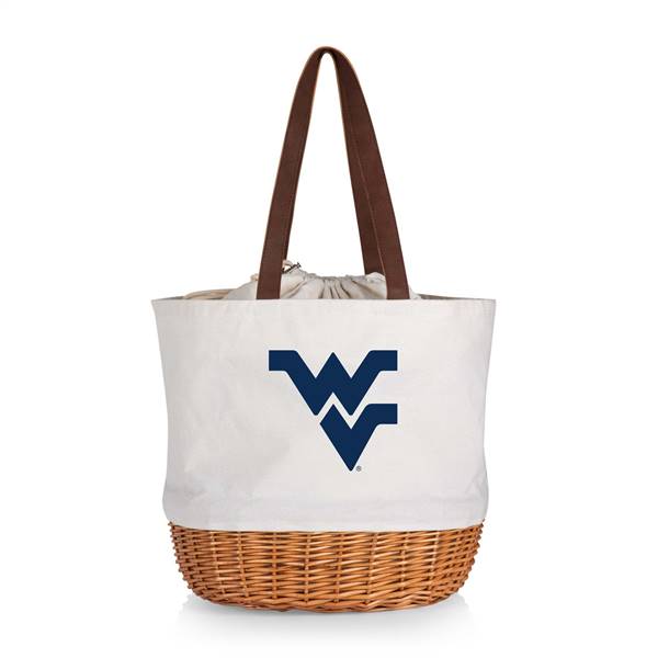 West Virginia Mountaineers Canvas and Willow Basket Tote