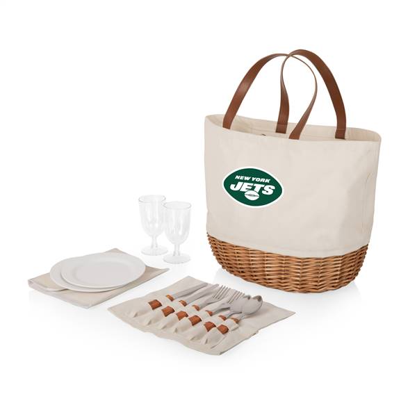 New York Jets Canvas and Willow Picnic Serving Set