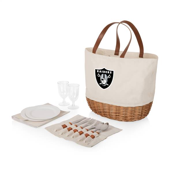 Las Vegas Raiders Canvas and Willow Picnic Serving Set