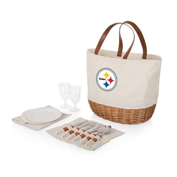 Pittsburgh Steelers Canvas and Willow Picnic Serving Set