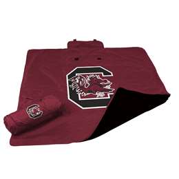 NCAA South Carolina Fighting Gamecocks Adult All Weather Blanket, Garnet