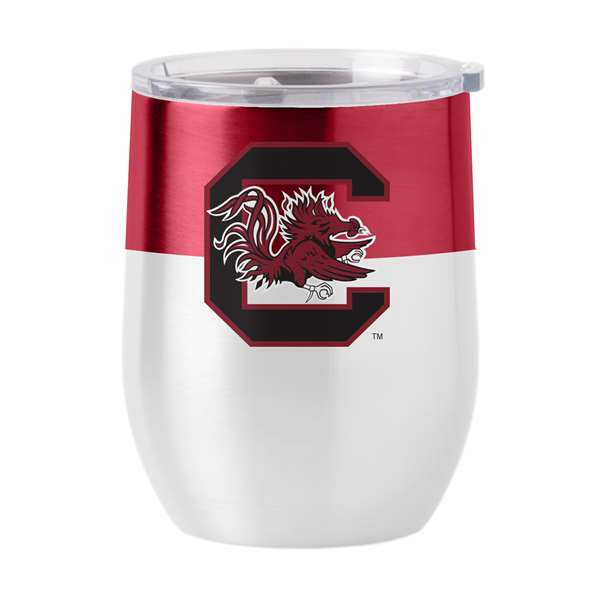 South Carolina Colorblock 16oz Stainless Curved Beverage  