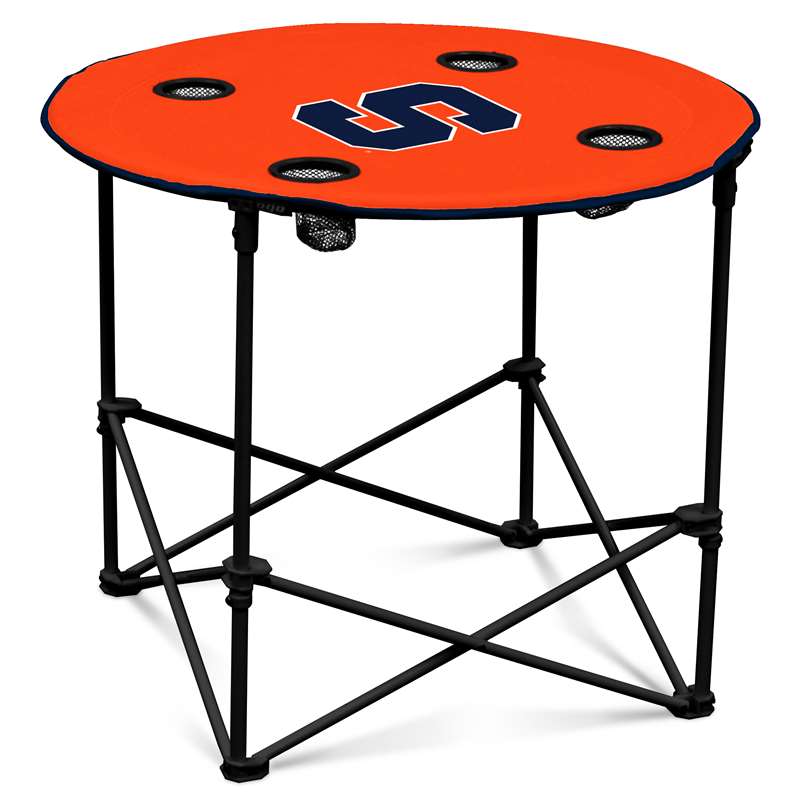 Syracuse University Orange Round Folding Table with Carry Bag