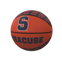 Syracuse University Orange Repeating Logo Youth Size Rubber Basketball
