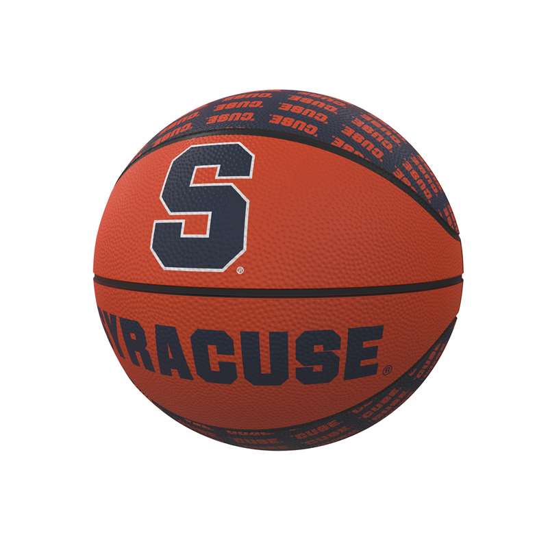 Syracuse University Orange Repeating Logo Youth Size Rubber Basketball