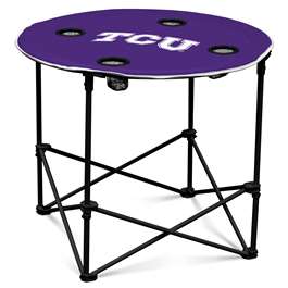 TCU Texas Christian University Horned Frogs Round Folding Table with Carry Bag