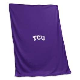 TCU Texas Christian University Horned Frogs Sweatshirt Blanket Screened Print