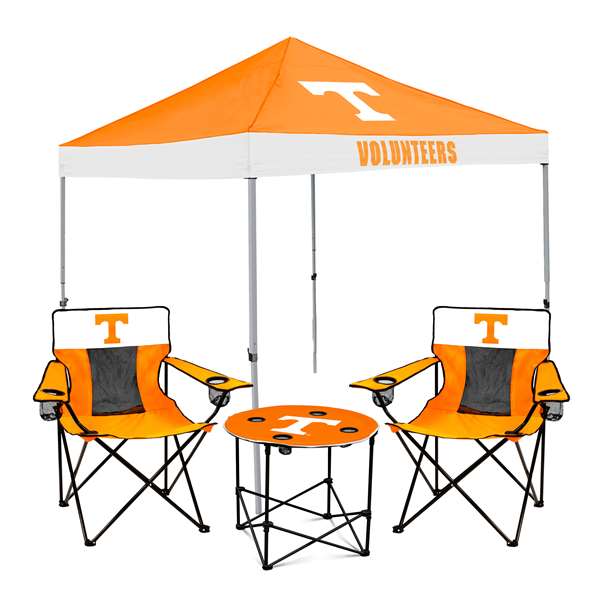 Tennessee Volunteers Canopy Tailgate Bundle - Set Includes 9X9 Canopy, 2 Chairs and 1 Side Table