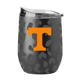 Tennessee Leopard 16oz Black Powdercoat Curved Beverage