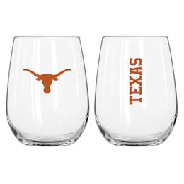 Texas 16oz Gameday Curved Beverage Glass