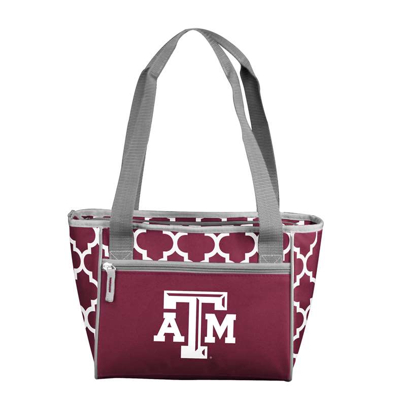 Texas A&M Quatrefoil 16 Can Cooler Tote