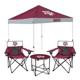 Texas A&M Aggies Canopy Tailgate Bundle - Set Includes 9X9 Canopy, 2 Chairs and 1 Side Table