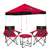 Texas Tech Red Taiders Canopy Tailgate Bundle - Set Includes 9X9 Canopy, 2 Chairs and 1 Side Table