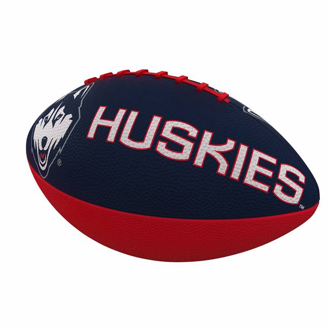 University of Connecticut Combo Logo Junior-Size Rubber Football