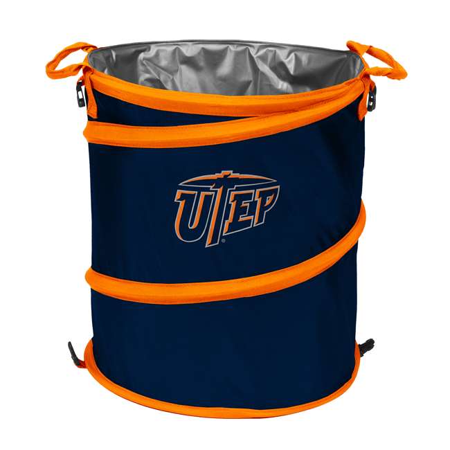 UTEP University of Texas El Paso Collapsible 3-in-1 Cooler, Trach Can, Hamper