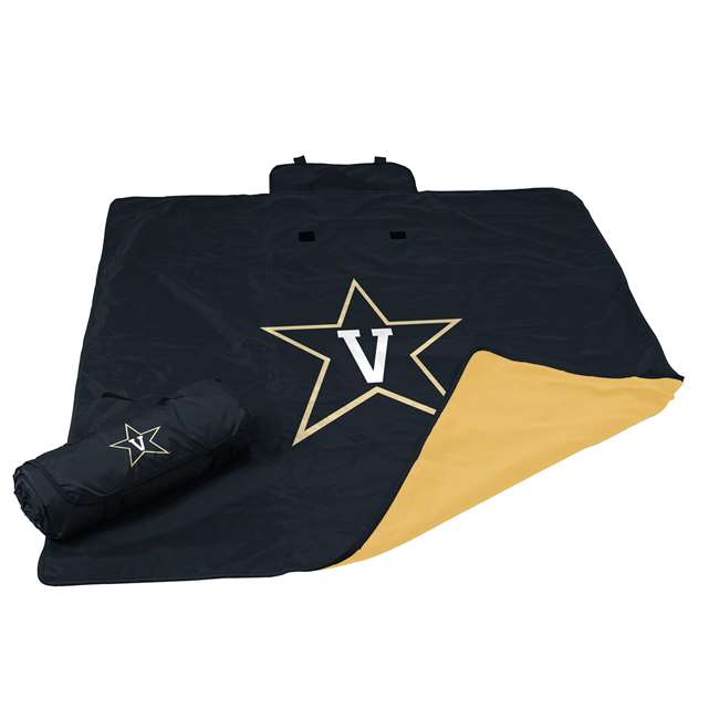 Logo Brands NCAA Vanderbilt Commodores Unisex All Weather Blanketall Weather Blnkt, Black, 0