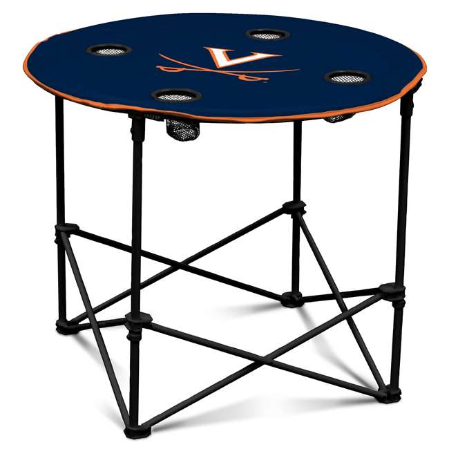 University of Virginia Cavaliers Round Folding Table with Carry Bag