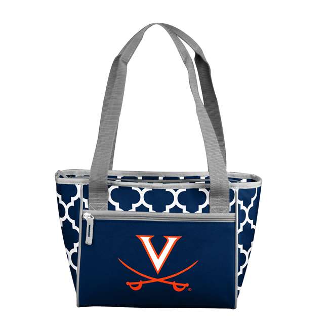 Virginia Quatrefoil 16 Can Cooler Tote