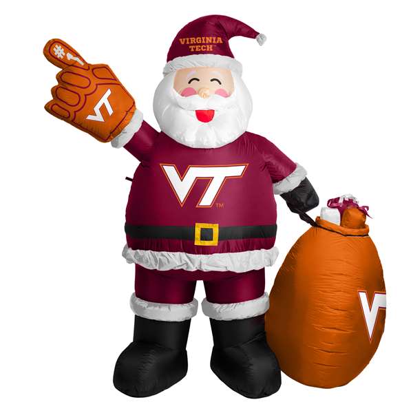 Virginia Tech Santa Clause Yard Inflatable 7 Ft Tall  32