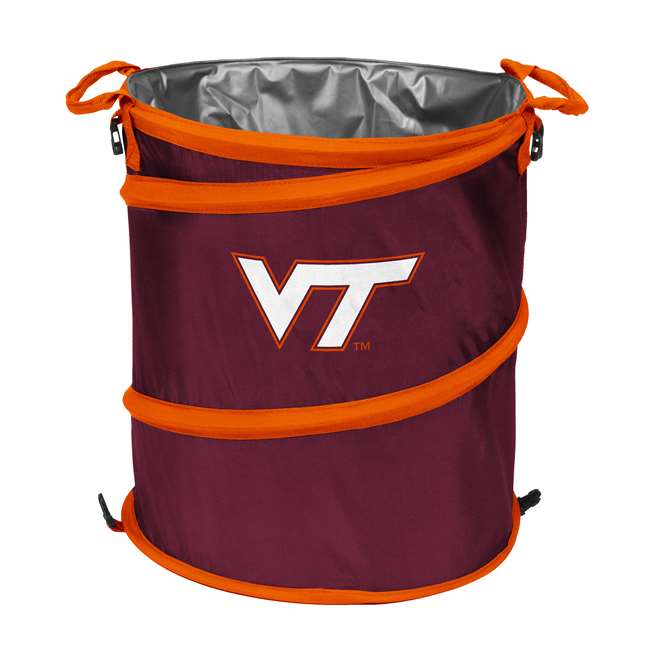 Virginia Tech Hokies Collapsible 3-in-1 Cooler, Trach Can, Hamper