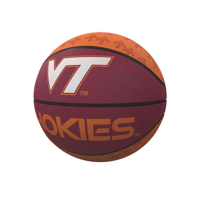 Virginia Tech Hokies Repeating Logo Youth Size Rubber Basketball