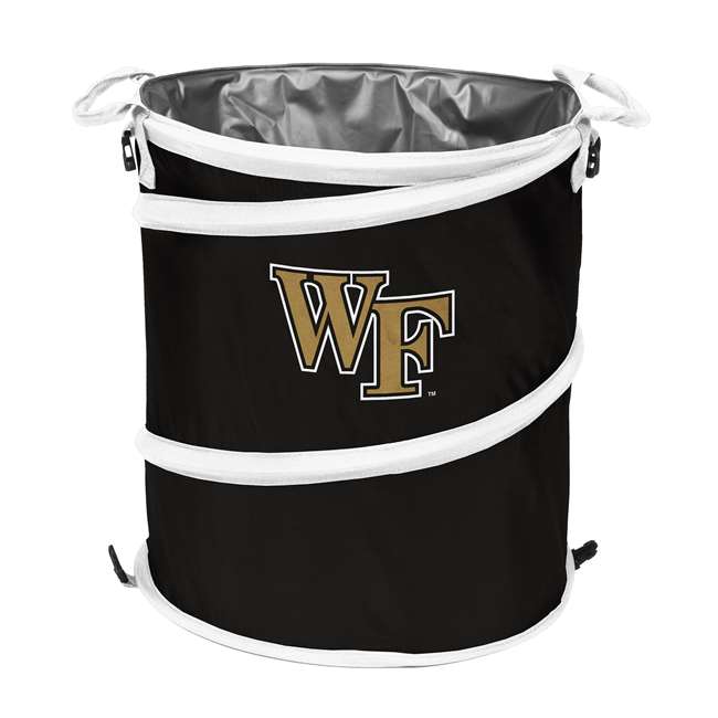 Wake Forest University Deamon Decons Collapsible 3-in-1 Cooler, Trach Can, Hamper