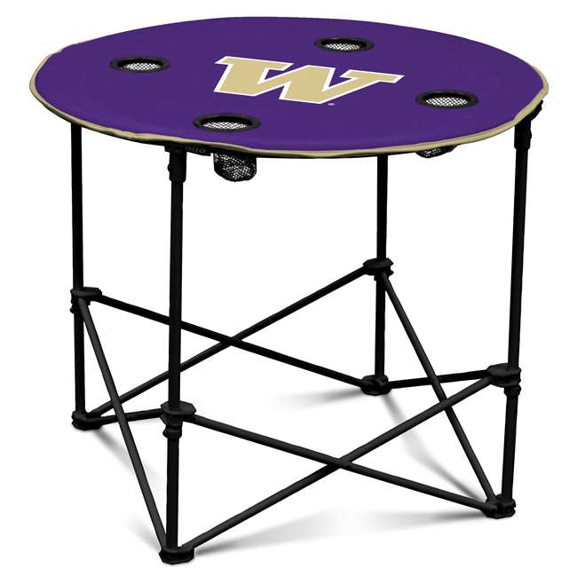 University of Washington Huskies Round Folding Table with Carry Bag