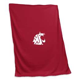 Washington State University Cougars Sweatshirt Blanket Screened Print