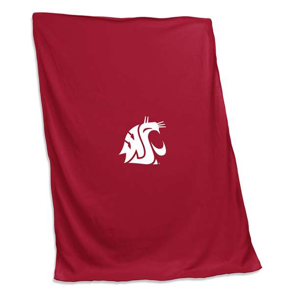 Washington State University Cougars Sweatshirt Blanket Screened Print
