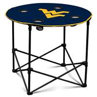 University of West Virginia Mountaineers Round Folding Table with Carry Bag