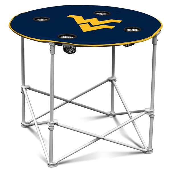 University of West Virginia Mountaineers Round Folding Table with Carry Bag  