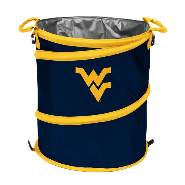 University of West Virginia Mountaineers Collapsible 3-in-1 Cooler, Trach Can, Hamper