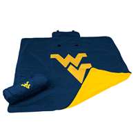 Logo Brands NCAA West Virginia Mountaineers Adult All Weather Blanket, Navy