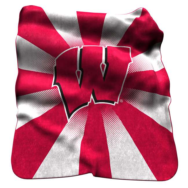 University of Wisconsin Badgers Raschel Throw Blanket