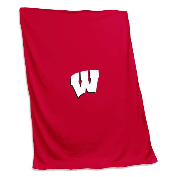 Wisconsin Badgers Sweatshirt Blanket 54X84 in.