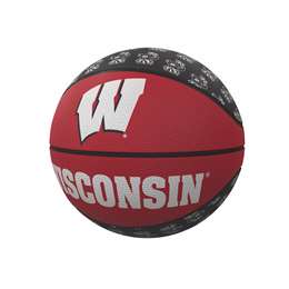 University of Wisconsin Badgers Repeating Logo Youth Size Rubber Basketball