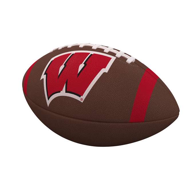 University of Wisconsin Badgers Team Stripe Official Size Composite Football  