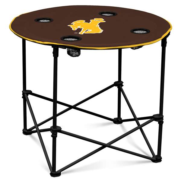 University of Wyoming CowboysRound Folding Table with Carry Bag