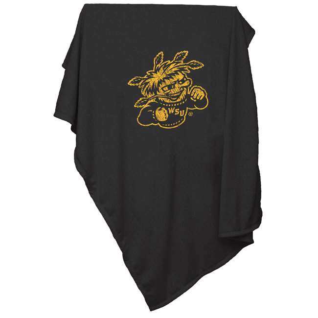 Wichita State University Shockers Sweatshirt Blanket Screened Print