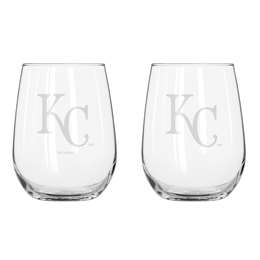 Kansas City Royals 16oz Satin Etch Curved Beverage Glass