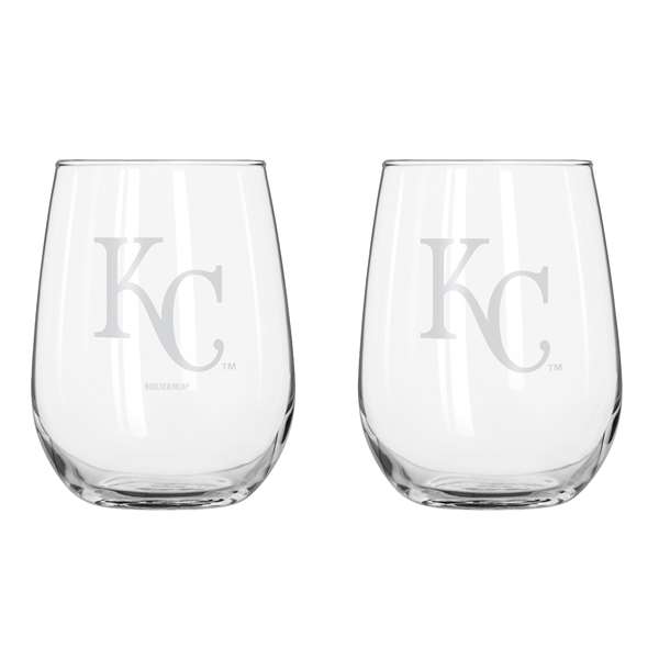 Kansas City Royals 16oz Satin Etch Curved Beverage Glass