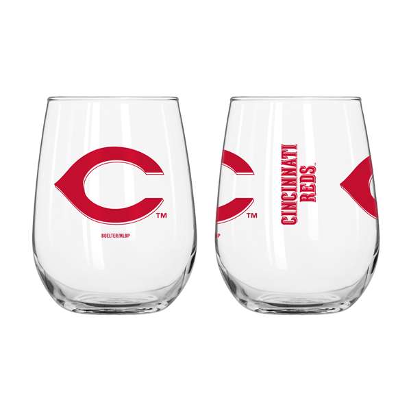 Cincinnati Reds 16oz Gameday Curved Beverage Glass