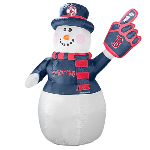 Boston Baseball Red Sox Inflatable Snowman 7 Ft Tall