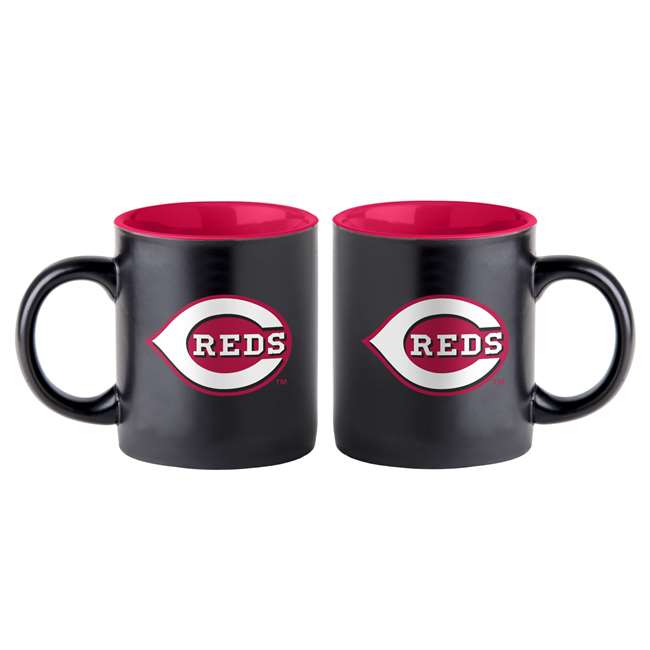 Cincinnati Reds 14oz Black Matte Mug