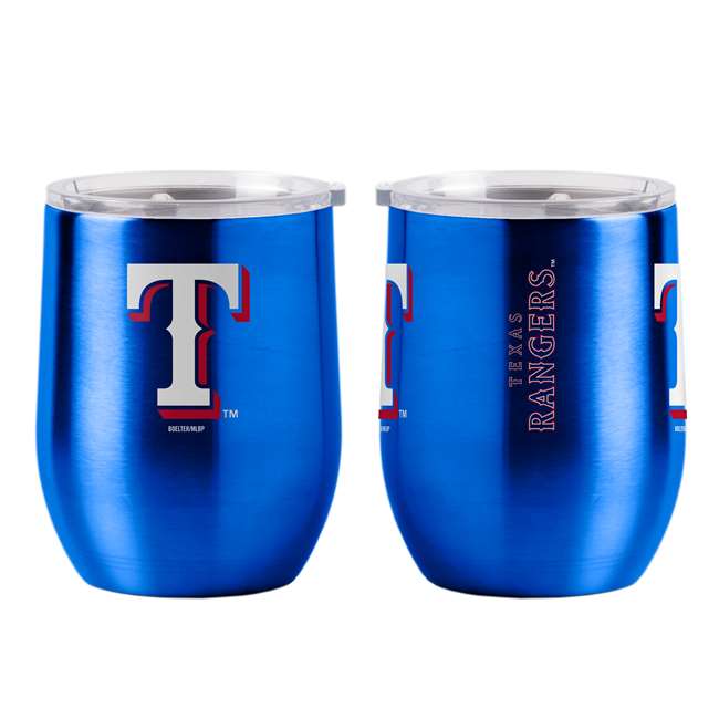 Texas Rangers 16oz Gameday Stainless Curved Beverage