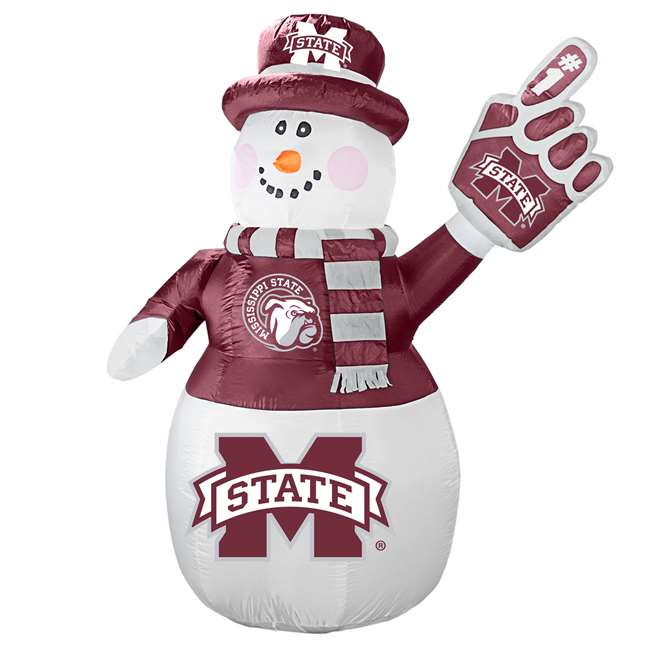 Mississippi State Inflatable Snowman 7 Ft Tall 