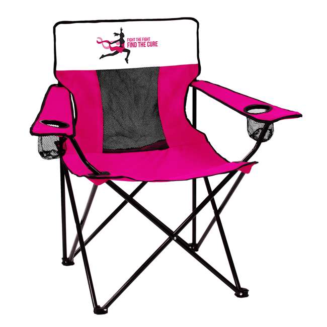 BCA Breast Cancer Awareness Deluxe Elite Chair Folding Tailgate Camping Chairs