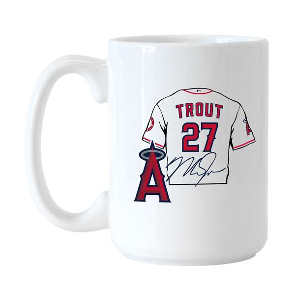 LA Angels Mike Trout Jersey 15oz Sublimated Mug