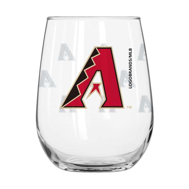 Arizona Diamondbacks 16oz Satin Etch Curved Beverage Glass (2 Pack)